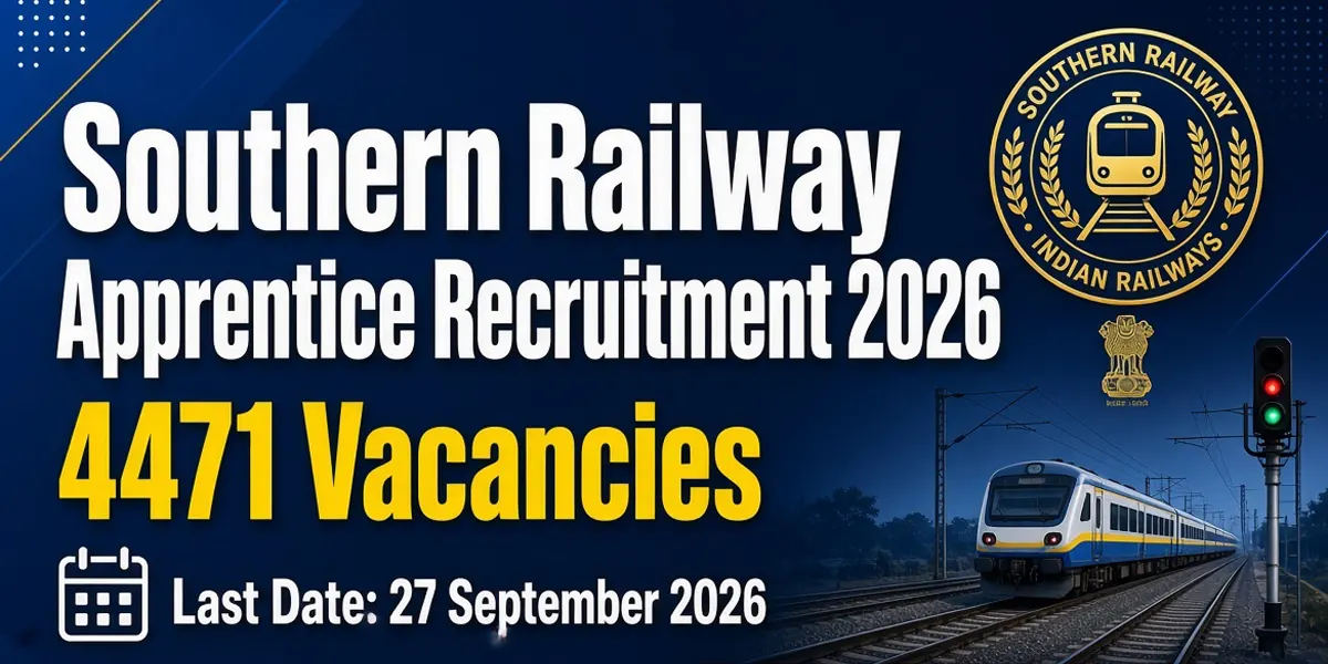 Southern Railway Apprentice Recruitment 2026 - Apply Online